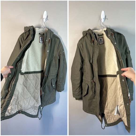 Timberland Womens Teddy Fleece Lined Parka Size XS - Picture 15 of 16